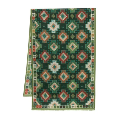 Shop Lady Anne Scarves In Green/red