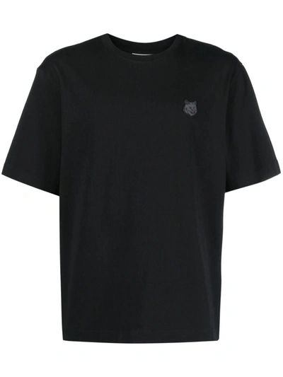Shop Maison Kitsuné Bold Fox Head Patch Oversize T-shirt-shirt Clothing In Black