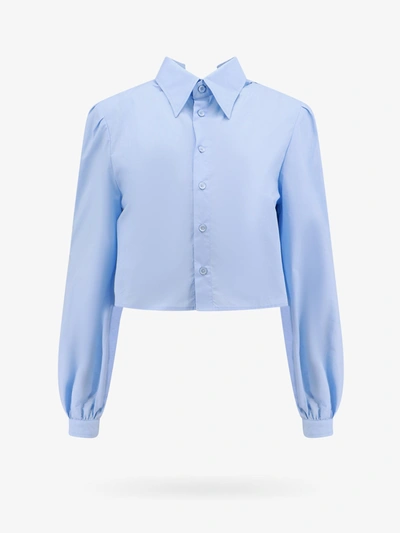 Shop Mm6 Maison Margiela Shirt In Blue