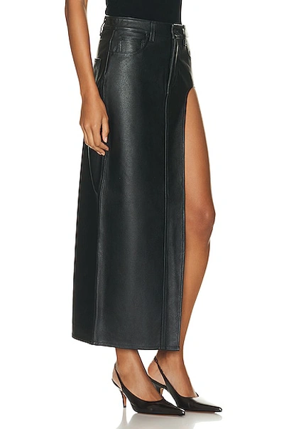 Shop Grlfrnd The Leather Blanca Skirt In Black