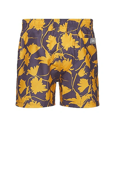 Shop Oas Provence Flowers Swim Short In Yellow
