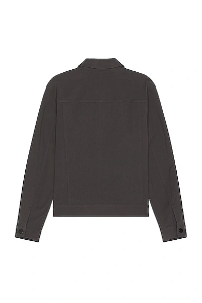 Shop Theory River Neoteric Twill Jacket In Dark Grey