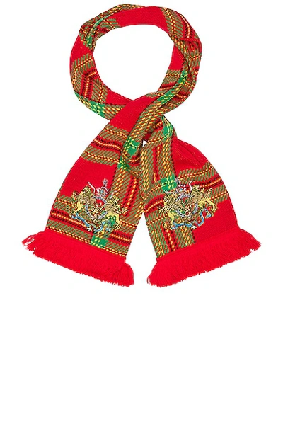 Shop Liberal Youth Ministry Tartan Scarf In Red