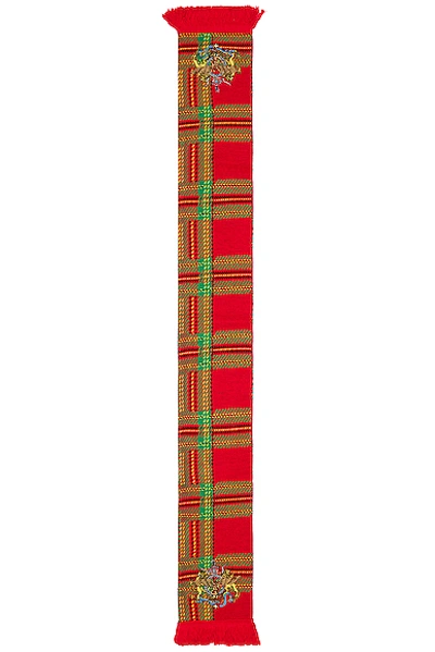 Shop Liberal Youth Ministry Tartan Scarf In Red