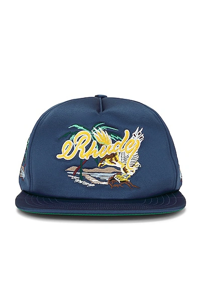 Shop Rhude Palm Eagles Souvenier Hat In Navy