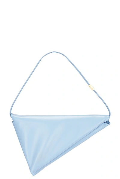 Shop Marni Prisma Triangle Bag In Smoke Blue