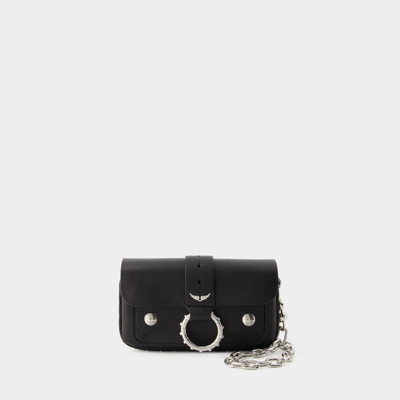 Shop Zadig & Voltaire Kate Smooth Hobo Bag -  - Leather - Black