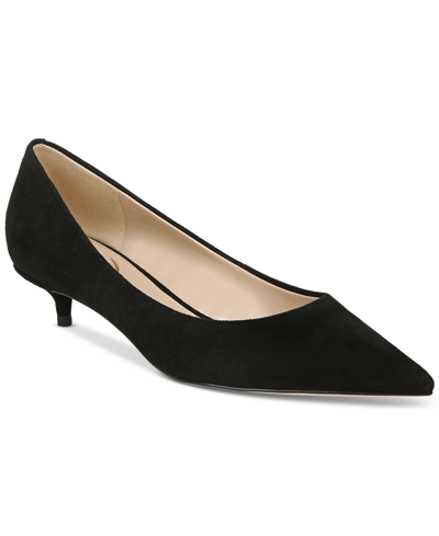 Shop Sam Edelman Women's Franci Slip-on Pointed-toe Pumps In Black Suede