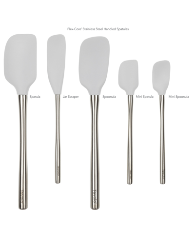 Shop Tovolo 5-pc. Flex-core Stainless-steel Handle Spatula Set In Gray