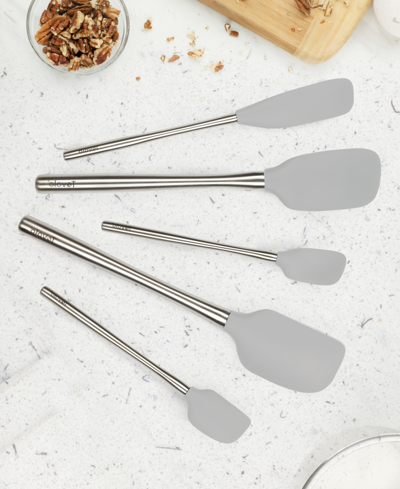 Tovolo 5-pc. Flex-core Stainless-steel Handle Spatula Set In Gray