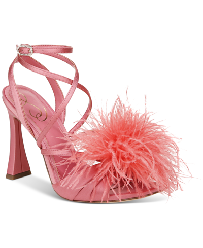 Shop Sam Edelman Women's Layton Embelllished Strappy Dress Sandals In Rose Quartz Satin