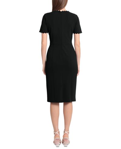 Shop Maggy London Women's Short-sleeve Sheath Dress In Black