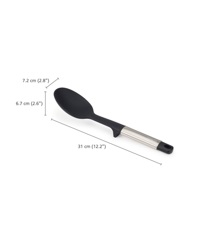 Joseph Joseph Elevate Silicone Solid Turner With Integrated Tool Rest In Black