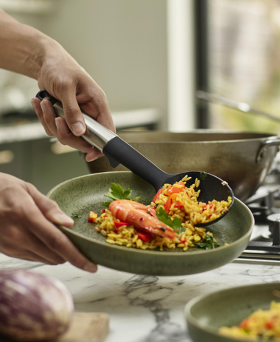 Joseph Joseph Elevate Silicone Solid Turner With Integrated Tool Rest In Black