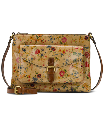 Shop Patricia Nash Kirby East West Leather Crossbody, Created For Macy's In Prairie Rose