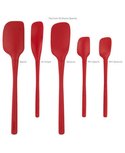 Tovolo 5-pc. Flex-core All-silicone Kitchen Spatula Set In Deep Indigo