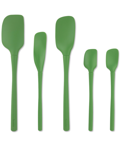 Tovolo 5-pc. Flex-core All-silicone Kitchen Spatula Set In Pesto