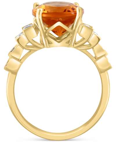 Shop Effy Collection Effy Citrine (4-1/2 Ct. T.w.) & White Sapphire (1/2 Ct. T.w.) Ring In 14k Gold In Yellow Gold