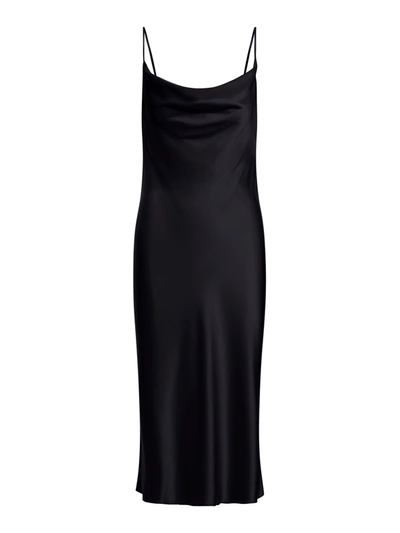 Shop Stella Mccartney Satin Dress In Black