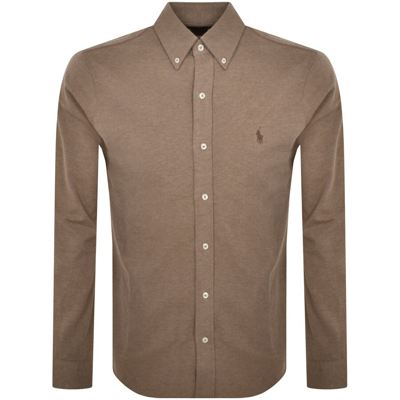 Shop Ralph Lauren Long Sleeve Shirt Brown