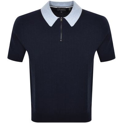 Shop Ted Baker Arwick Polo T Shirt Navy