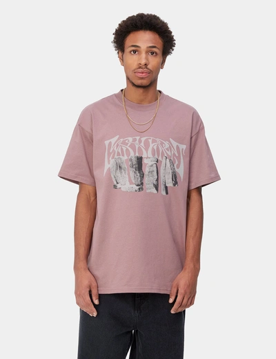 Shop Carhartt -wip Pagan T-shirt (organic) In Pink