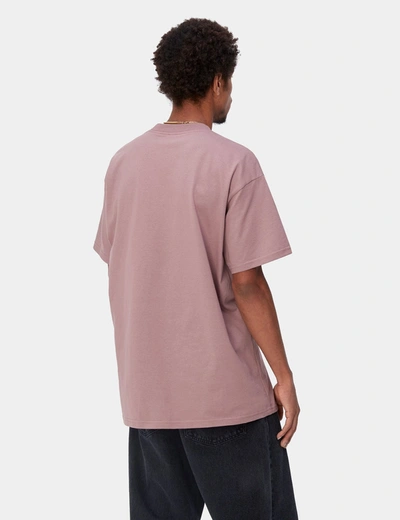 Shop Carhartt -wip Pagan T-shirt (organic) In Pink