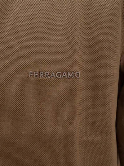 Shop Ferragamo Polo Shirt In Green