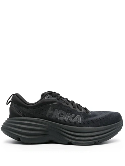 Shop Hoka W Bondi 8 Wide Shoes In Black