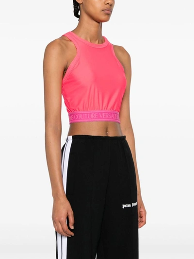 Shop Versace Jeans Couture Top In Pink