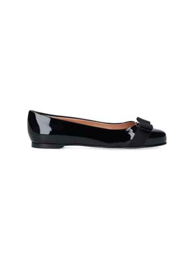 Shop Ferragamo 'varina' Ballerinas In Black  