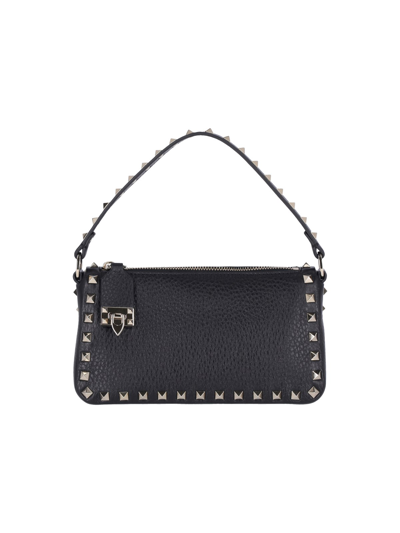 Shop Valentino 'rockstud' Small Crossbody Bag In Black  