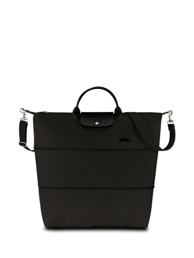 Shop Longchamp `le Pliage Green` Small Extensible Travel Bag In Black  