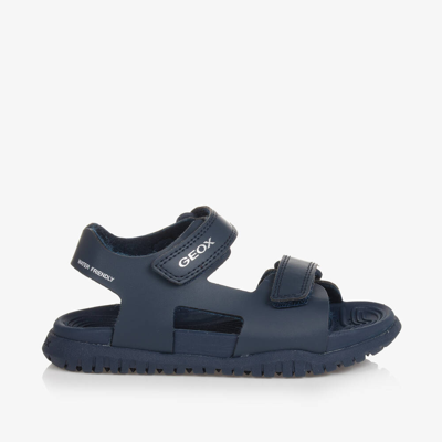Shop Geox Boys Navy Blue Velcro Sandals