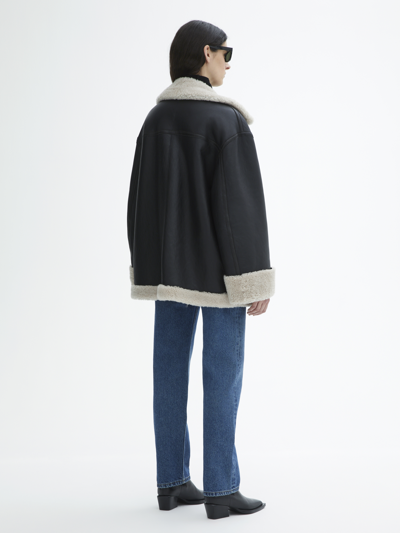 House Of Dagmar Shearling Jacket In Black