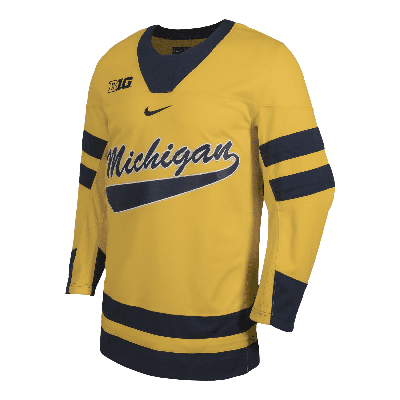 Shop Nike Michigan  Unisex College Hockey Jersey In Yellow
