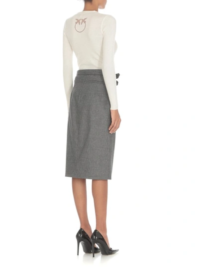 Shop Pinko Grey Midi Skirt