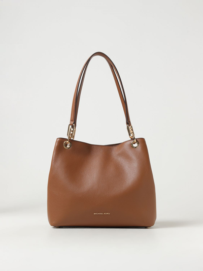 Shop Michael Kors Kensington Grained Leather Bag In Brown