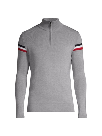 Shop Fusalp Men's Urban Wengen Iv Wool Sweater In Grey Navy