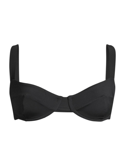 Shop Haight Women's Gaia Adjustable Bikini Top In Black