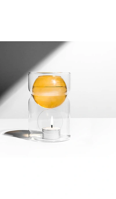 Fazeek Oil Burner With Tealight In Clear & Amber