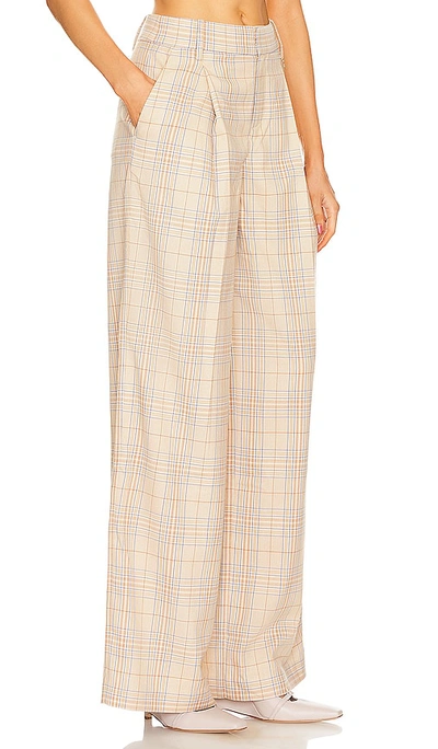 Shop Song Of Style Harris Trouser In Camel Multi Check