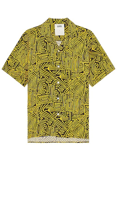Shop Oas Tawny Golconda Viscose Shirt In Yellow