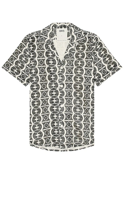 Shop Oas Hypnotise Cuba Net Shirt In Black