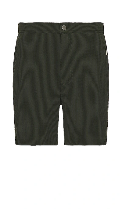 Shop Onia Calder 6 Micro Stripe Swim Short In Dark Olive