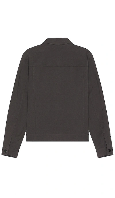 Shop Theory River Neoteric Twill Jacket In Dark Grey
