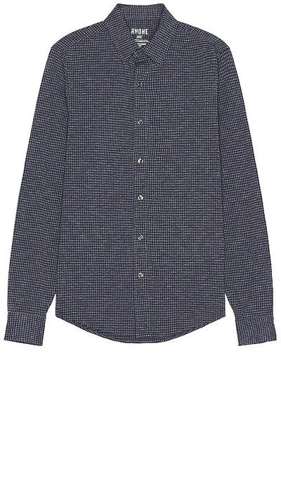 Shop Rhone Commuter Slim Fit Shirt In Navy & Gray Check
