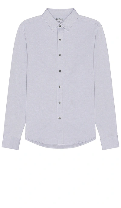Shop Rhone Commuter Shirt In Gray Oxford