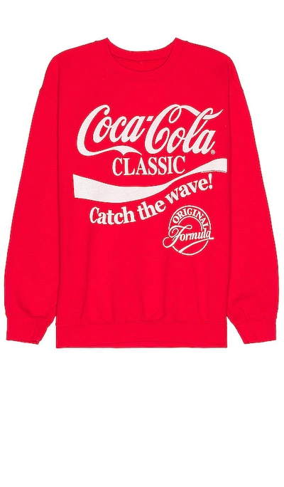 Shop Junk Food Coca-cola Catch The Wave Crew In Red