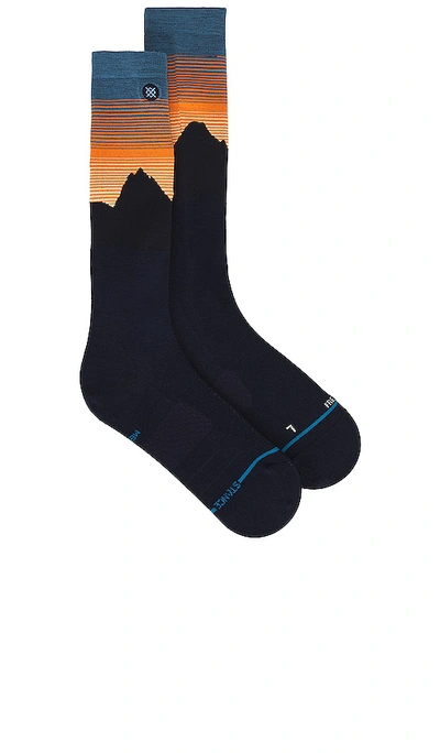 Shop Stance Rising Snow Sock In Navy